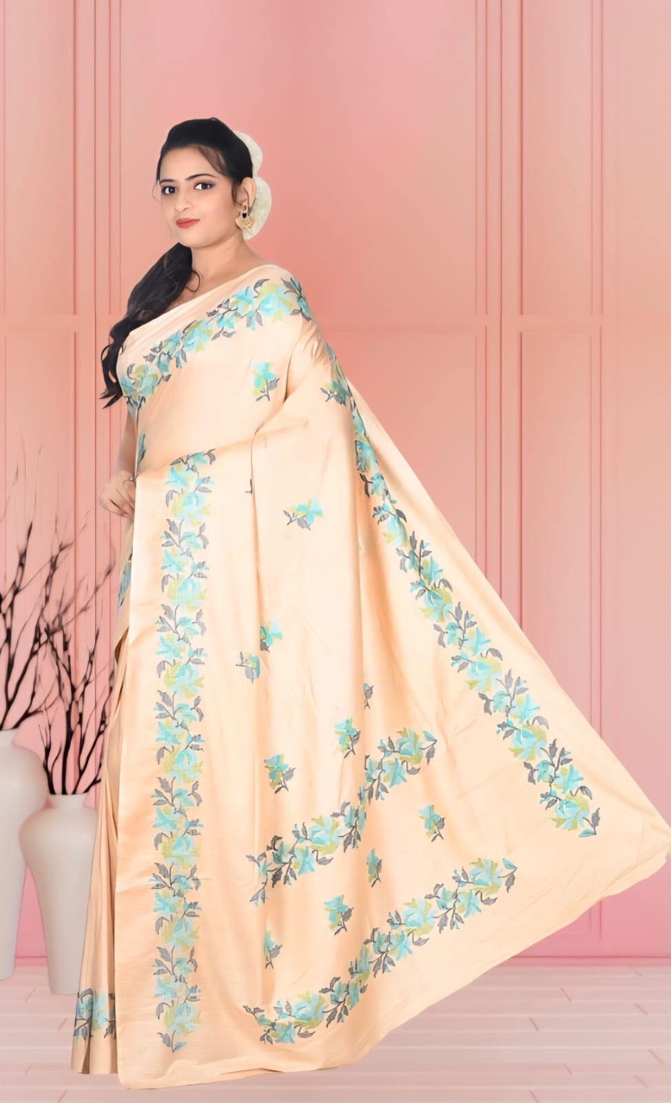 Embroidery Work Saree