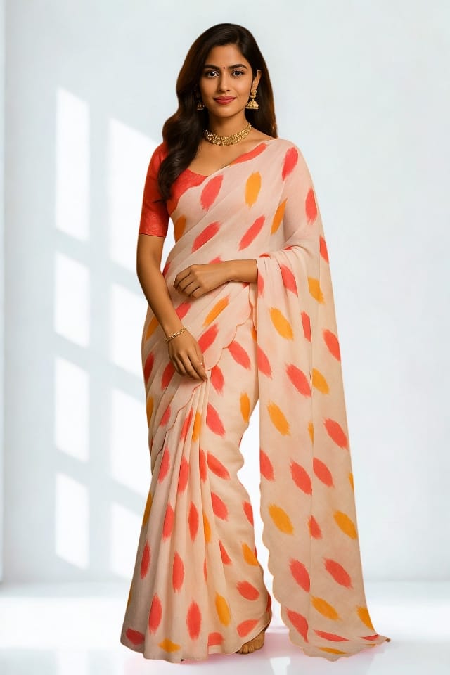 Multicolour Printed Linen