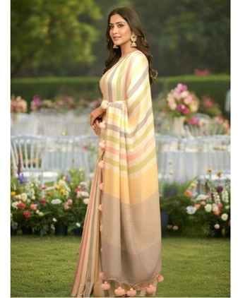 Multi Colour Digital Printed Linen