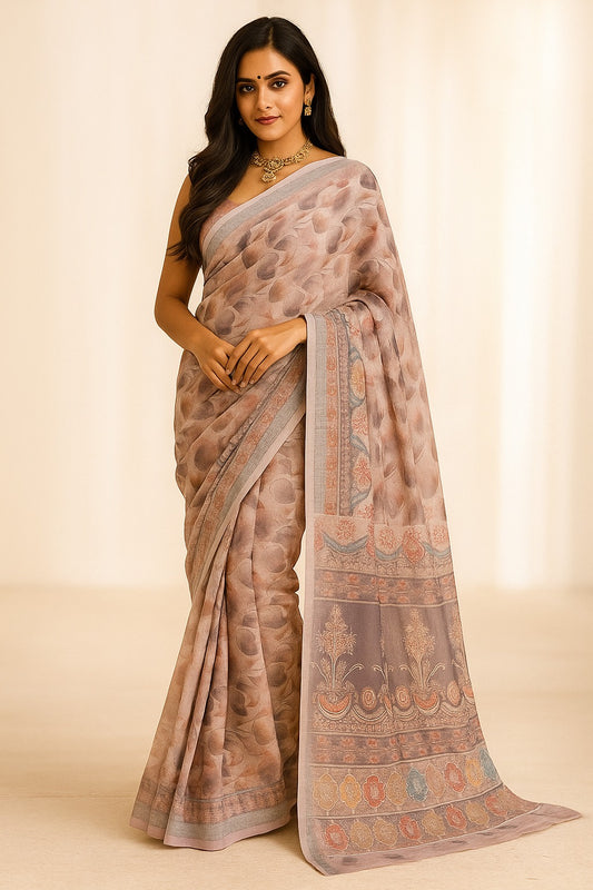 Multicolour Printed Organic Linen